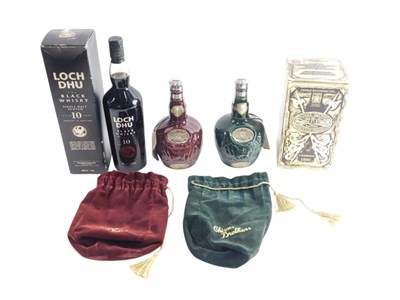 Lot 458 - Three bottles of whisky, comprising a Loch Dhu...