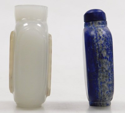 Lot 32 - A Chinese lapis lazuli snuff bottle and...