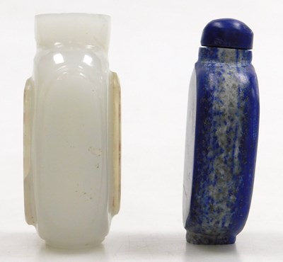 Lot 32 - A Chinese lapis lazuli snuff bottle and...