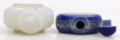 Lot 32 - A Chinese lapis lazuli snuff bottle and...