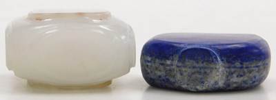 Lot 32 - A Chinese lapis lazuli snuff bottle and...