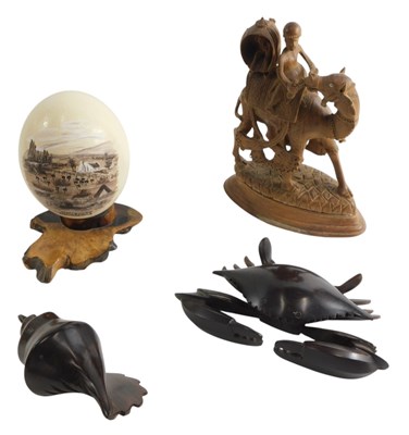 Lot 476 - A group of Eastern wares, comprising a carved...