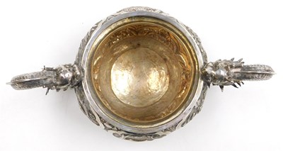 Lot 9 - A late 19thC Chinese silver cream jug and...