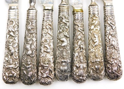 Lot 22 - A late 19thC Anglo-Indian part suite of fruit...