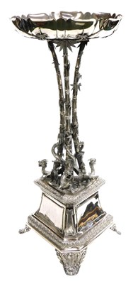 Lot 7 - A late 19thC Chinese silver centrepiece,...
