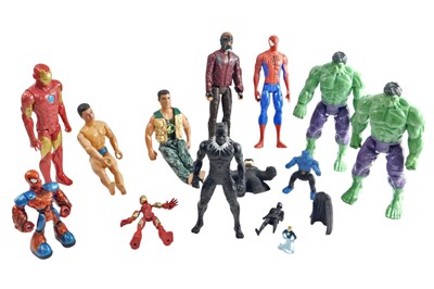 Lot 512 - Action Men, Marvel and DC figures, to include...