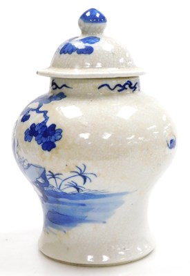 Lot 38 - A Qing dynasty late 19thC blue and white...