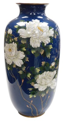 Lot 8 - A large Japanese Meiji period cloisonne enamel...