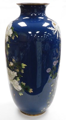 Lot 8 - A large Japanese Meiji period cloisonne enamel...