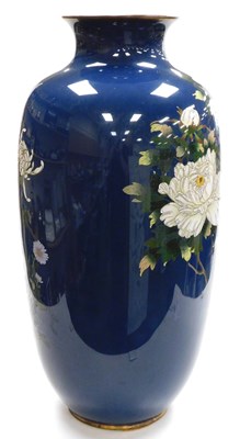 Lot 8 - A large Japanese Meiji period cloisonne enamel...