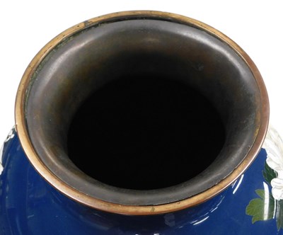 Lot 8 - A large Japanese Meiji period cloisonne enamel...