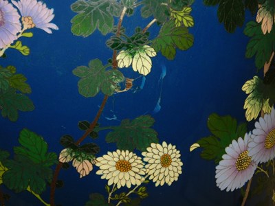 Lot 8 - A large Japanese Meiji period cloisonne enamel...