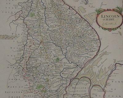 Lot 560 - After Robert Morden. Map of Lincolnshire,...