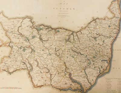 Lot 570 - After Cary. County map of Suffolk, later...