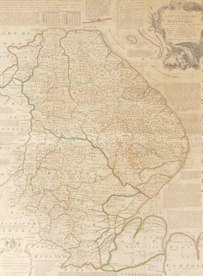 Lot 573 - After Emmanuel Bowen. Map of Lincolnshire,...
