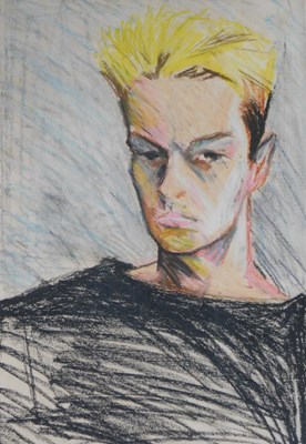 Lot 581 - E.R. Portrait of a young man, late 20thC,...