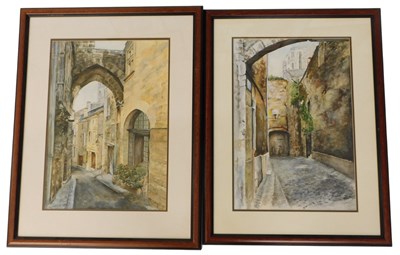Lot 588 - J Harling. Laon France, watercolours, a...