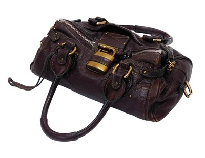 Lot 52 - A Chloe Paddington purple/brown leather...