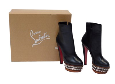 Lot 56 - A pair of Christian Louboutin Fado 160 black...