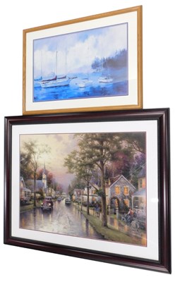 Lot 604 - After Thomas Kinkade. Hometown morning,...
