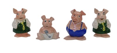Lot 610 - Four Wade Natwest pig money boxes.
