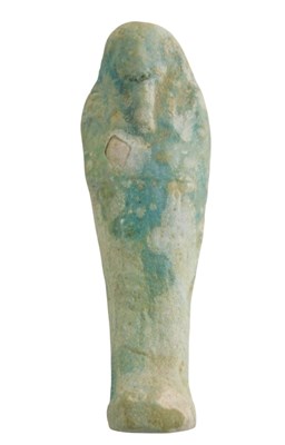 Lot 242 - An Egyptian late dynastic period blue Faience...