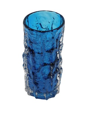 Lot 674 - A 20thC Whitefriars Baxter blue relief glass...