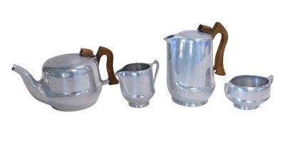 Lot 730 - A Picquotware four piece stainless steel tea...