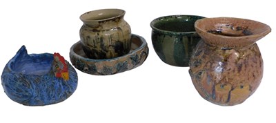 Lot 733 - Five items of Studio Pottery, comprising a...
