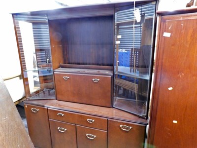 Lot 1633 - A dresser, with display cabinet, consisting of...