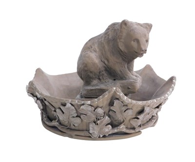 Lot 701 - A Victorian brown basalt bowl, mounted with a...
