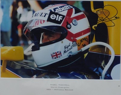 Lot 27 - Motor Racing - A signed and mounted photograph...