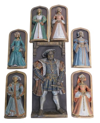 Lot 709 - DH Morton. A resin plaque of Henry VIII, 36cm...