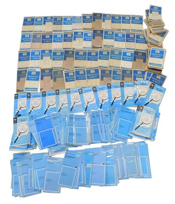 Lot 830 - A quantity of Ordnance survey maps, blue...
