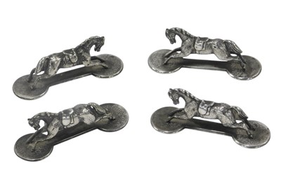 Lot 254 - A set of four Victorian novelty silver plated...