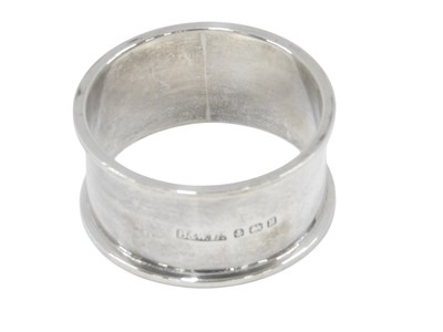 Lot 753 - A George V plain silver napkin...