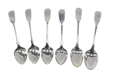 Lot 761 - A matched set of six fiddle pattern...