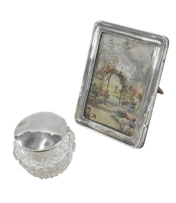 Lot 767 - A George V rectangular silver mounted...