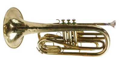 Lot 787 - A King brass French horn, in a fitted case. (AF)