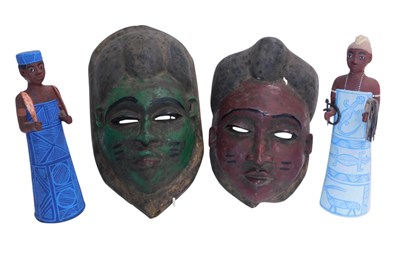Lot 396 - An African Sierra Leone tribal mask, with deep...