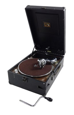 Lot 804 - A HMV portable gramophone.