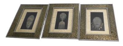 Lot 819 - A set of three tribal style artefacts, each in...