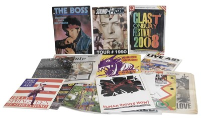 Lot 821 - A quantity of rock and pop tour programmes and...