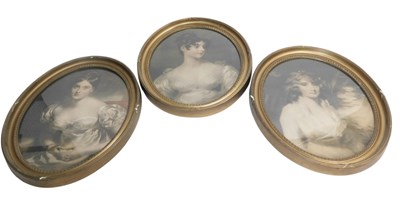 Lot 825 - A set of three early 20thC coloured prints in...
