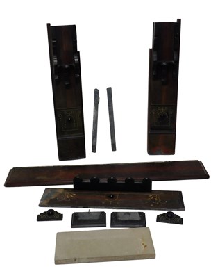 Lot 1141 - A Victorian painted slate fire surround, made...