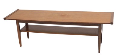 Lot 868 - A 1960s teak coffee table, rectangular top...