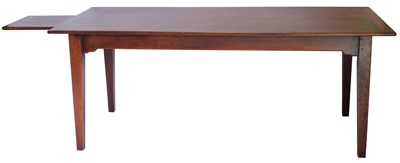 Lot 871 - A French fruitwood farmhouse table, the...