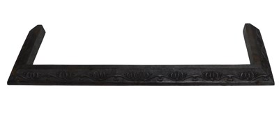 Lot 874 - An early 20thC cast iron Art Nouveau fire curb...