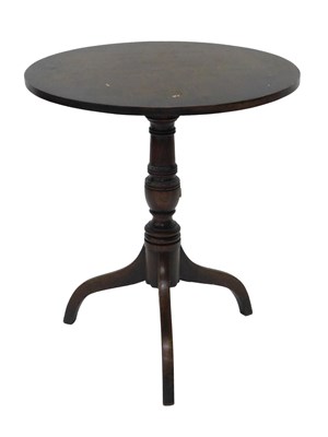 Lot 888 - An oak and ply tripod table, the later...