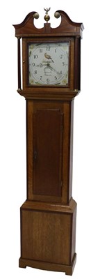 Lot 1143 - A 19thC longcase clock, the painted dial...